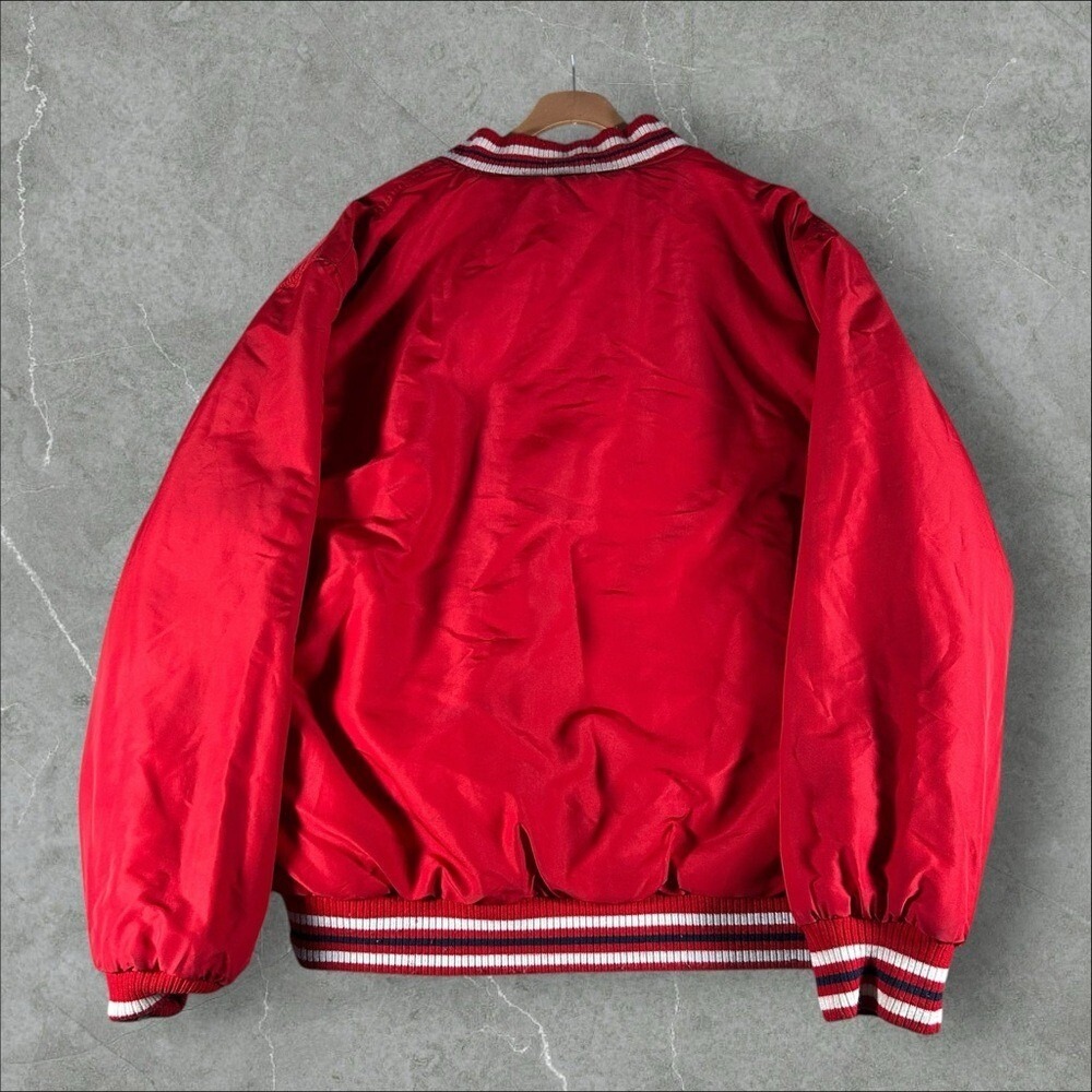 VTG St Louis Cardinals Jacket Mens XL Red Wool Bomber Reversible Jeff Hamilton - Picture 3 of 13